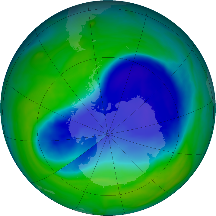Antarctic ozone map for 21 November 2006